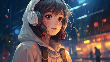 The picture of an anime girl